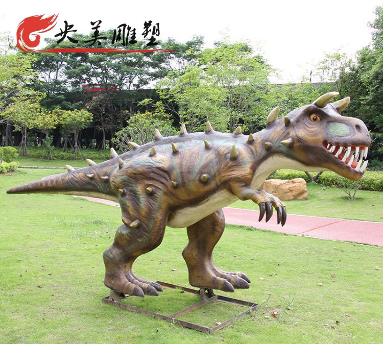 動(dòng)物園仿真玻璃鋼恐龍雕塑圖片