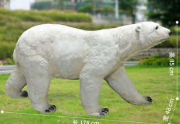 動物園擺放大型玻璃鋼仿真北極熊雕塑